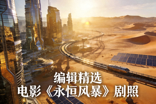 编辑精选电影《永恒风暴》剧照，沙漠中的未来城市